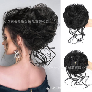 Grab clip wig fashion lazy wind women's natural fluffy long beard messy wig hair ring curly hair explosion