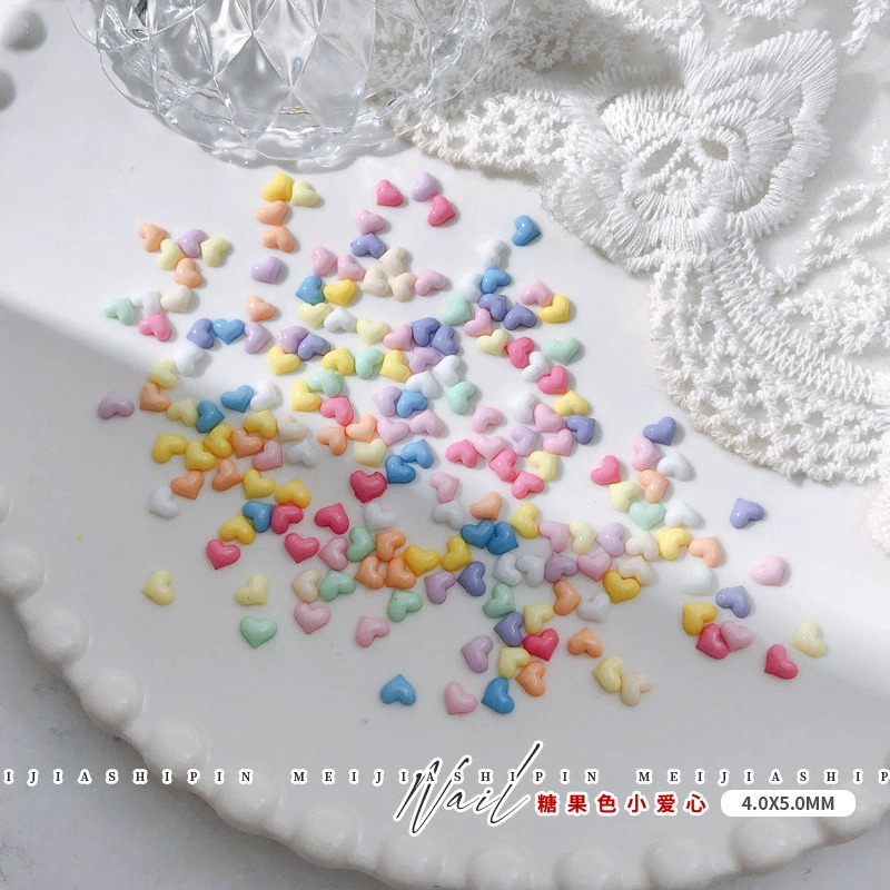 Сетка красный допамин любовь маникюра украшения конфеты цвет милая красивая девушка мини-аксессуары для ногтей смешанные бриллианты