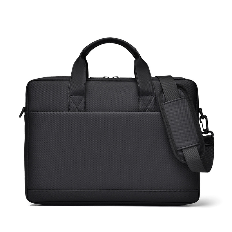 New Leather Film 14inch Satchel Laptop Bag for Men 16inch Large Capacity Crossbody Bag Shoulder Bag with Logo Printing