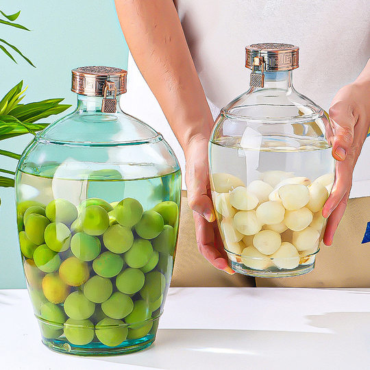 Wholesale Glass Liquor Bottle 5kg Distillery Bottle Wine Jar Fruit Wine Bottle Large Capacity Wine Tank