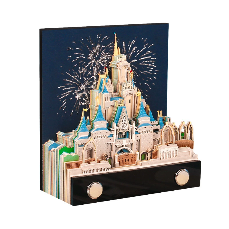 3D Castle Desk Calendar, Custom Creative Gift, 2026 Weekly Options with Lighted Covers