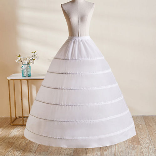 Bust six steel rings fluffy elastic waist wedding dress prom performance petticoat six steel rings lined Cos wholesale