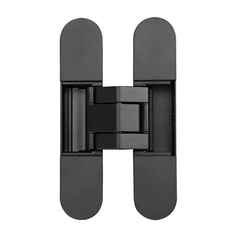 Bisagra oscura cruzada de aleación de zinc de bisagra oscura de puerta invisible ajustable tridimensional, bisagra oculta plegable de puerta de madera en forma de H gruesa de 180 grados image 7