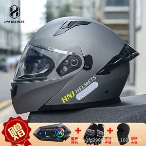 Hnj F888 Açıq/Qapalı Motosiklet Dəbilqəsi, İkiqat Linza, Kişi və Qadınlar üçün