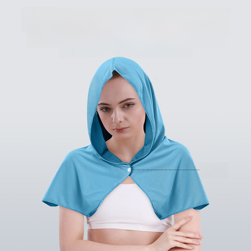 Cross-border cold-sensitive headband, head-worn sports towel, multi-functional cool-feeling quick-dry sunshade shawl, cold-sensitive towel, icy cool towel