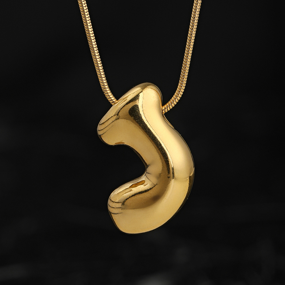 Colgante único venta cruzada de burbujas de fundición 26 collares de letras inglesas accesorios colgante DIY joyas de acero inoxidable