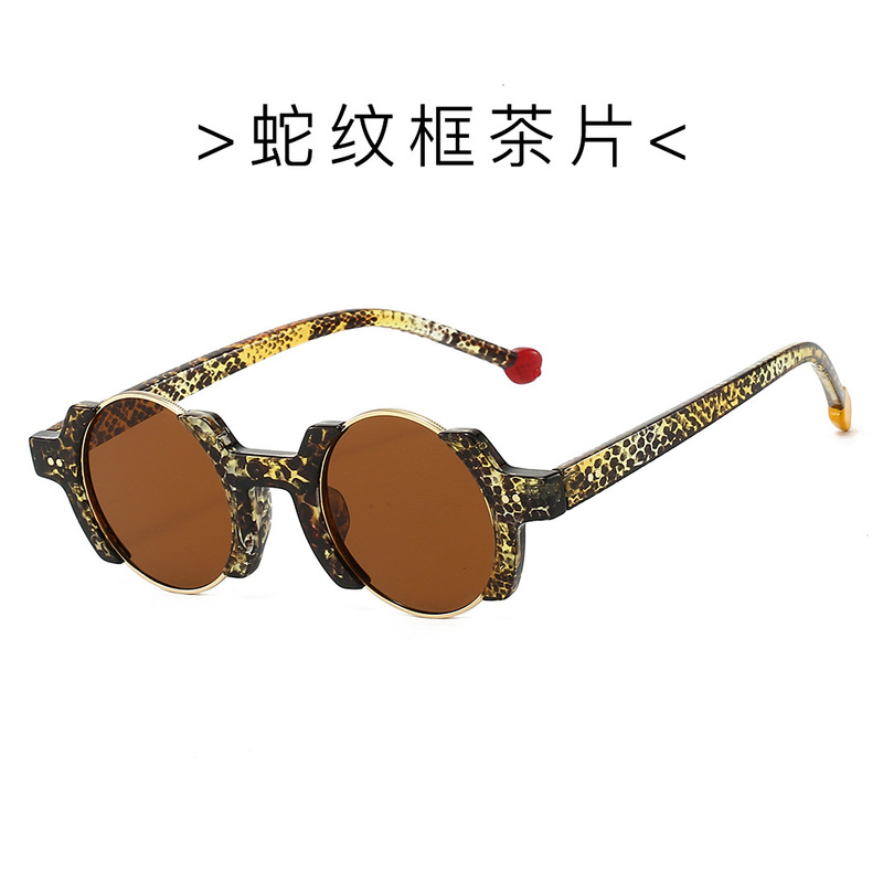 圆框新款个性夸张墨镜女高级感2025时尚眼镜跨境嘻哈防晒潮太阳镜|undefined