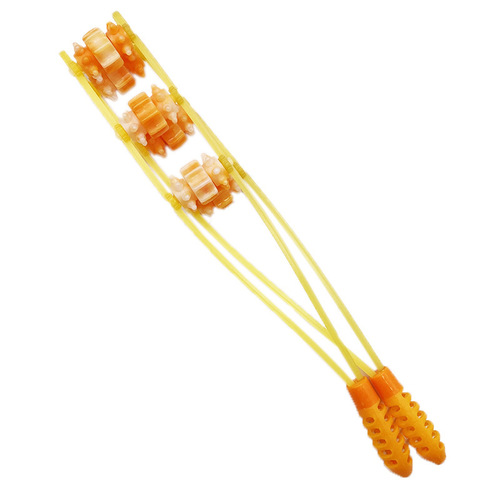 Rolling Wheel Back Support Massage Roller, 3 Wheels, 6 Rows Rolling Massage Roller for Shoulder, Neck, and Back Relaxer