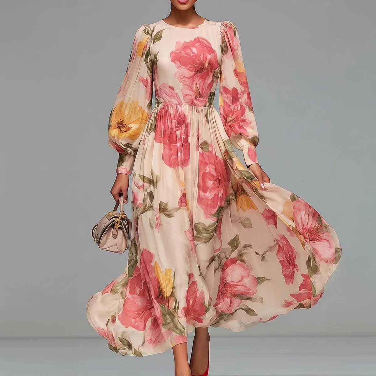 2026 European And American Cross-border Independent Site Beach Casual Vacation Personalized Printed Dress_ecoleips.com