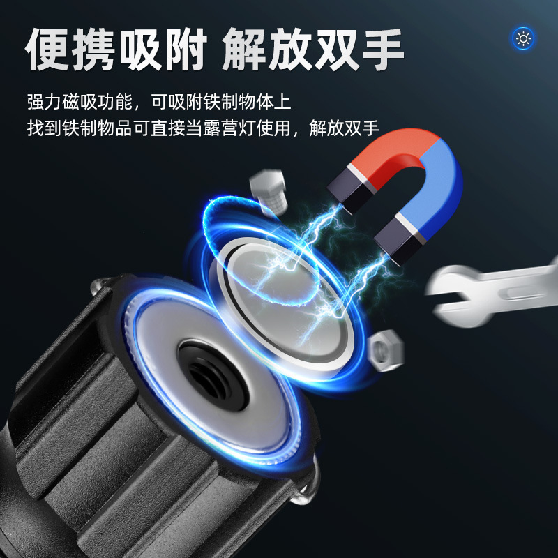 クロスボーダー USB 充電式強力な光懐中電灯家庭用照明屋外緊急 COB 雰囲気キャンプライト多機能マルチライト|undefined