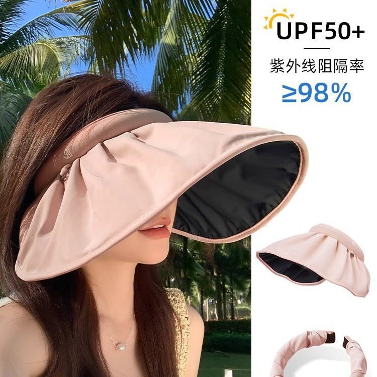 Large Brim Black Rubber Shell Hat for Women, Summer Uv Protection Outdoor Sun Hat, Foldable Headband Sun Hat Large Brim Black Rubber Shell Hat for Women, Summer Uv Protection Outdoor Sun Hat, Foldable Headband Sun Hat