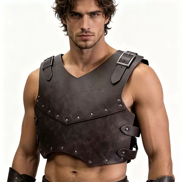 Medieval Double-Layer Half Chest Armor Nordic Viking Style Retro Cosplay Props Amazon Temu