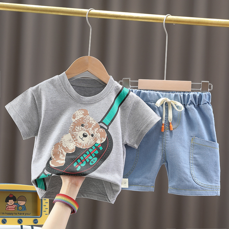 Simple Style Cartoon Cotton Boys Clothing Sets display picture 3