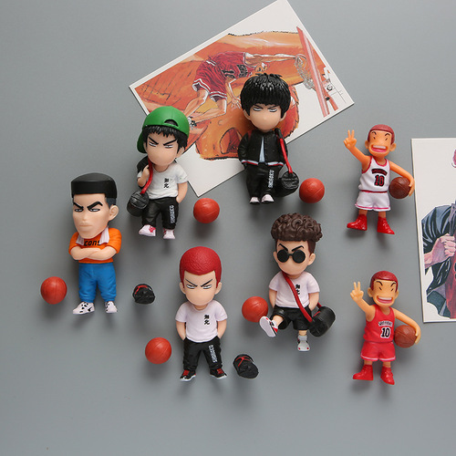 Creative Slam Dunk Master Shohoku Sakuragi Hanamichi Rukawa Kaede 3D Doll Ornament Hand Figure Refrigerator Magnet Large