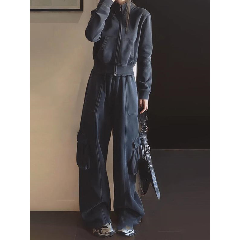 休闲高级春秋卫衣运动套装两件感穿一整套时尚减龄韩系女搭工装裤|undefined