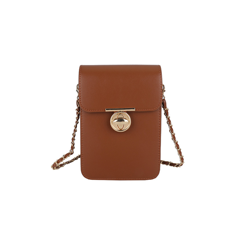 Coreana alta sensación vertical bolso de teléfono móvil nicho de diseño retrógrado bolso cuadrado de color sólido bolso de viaje de moda