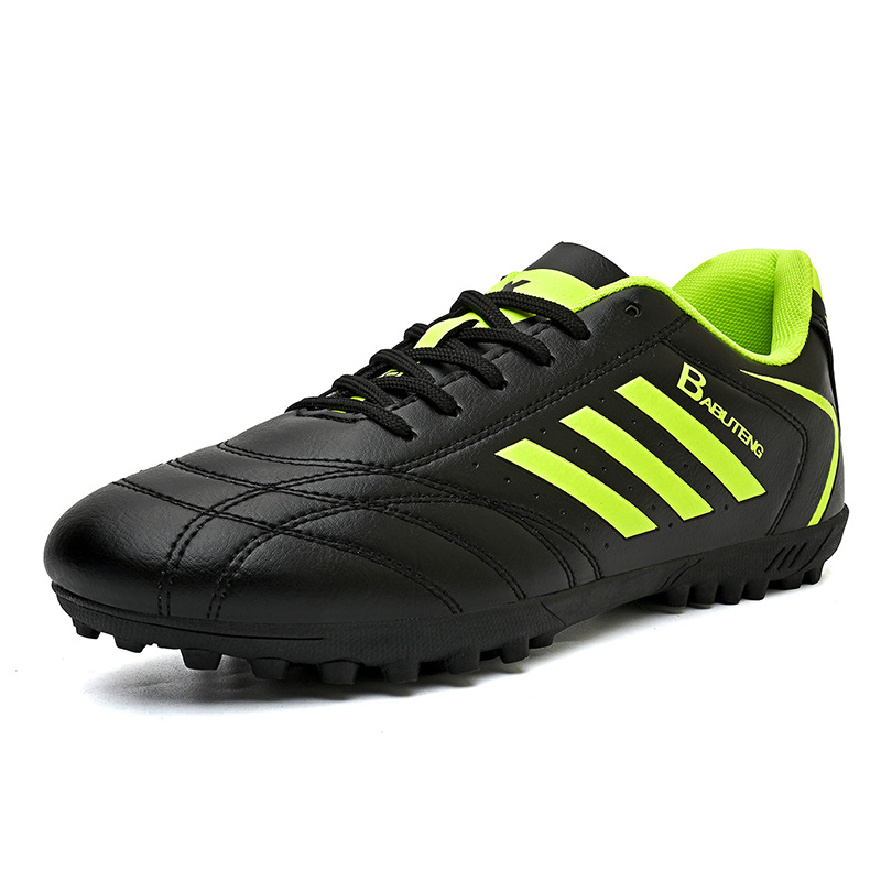 Zapatos de fútbol en stock, zapatos de entrenamiento anti-deslizante para niños, respirados y amortiguados, zapatos de entrenamiento juvenil