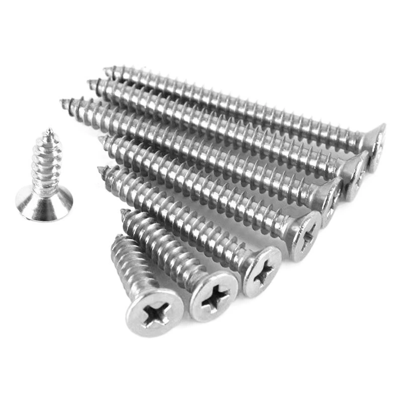 201 нержавеющая сталь с потайной головкой Вэньчжоу оптом с плоской головкой Самонарезающий винт