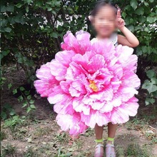 舞蹈道具手拿花牡丹花伞广场舞表演演出道具手花花朵幼儿童学生用