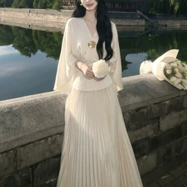 时尚休闲套装;连衣裙;女式针织衫