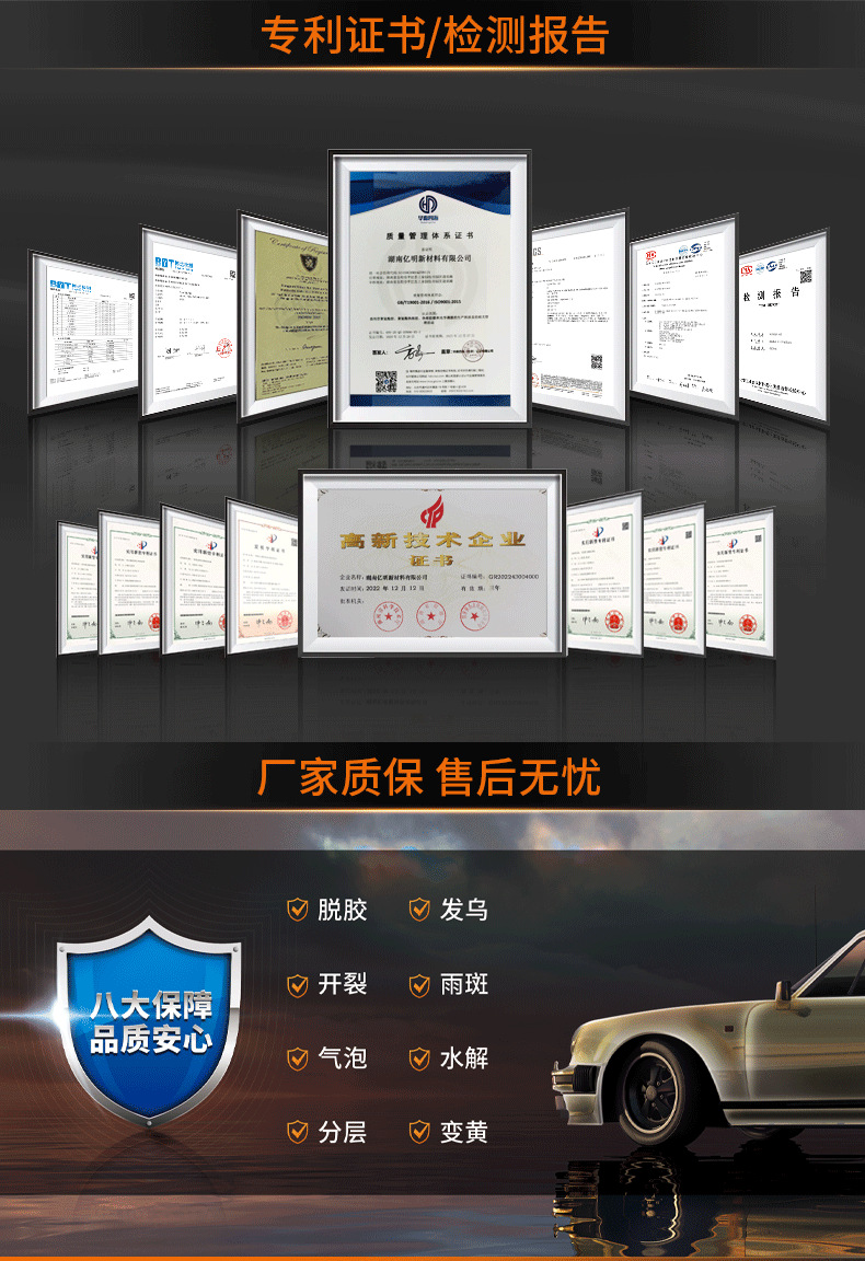 Angus Car Cover TPU Color Box Electronic Warranty Transparent Car Paint Protection Film
