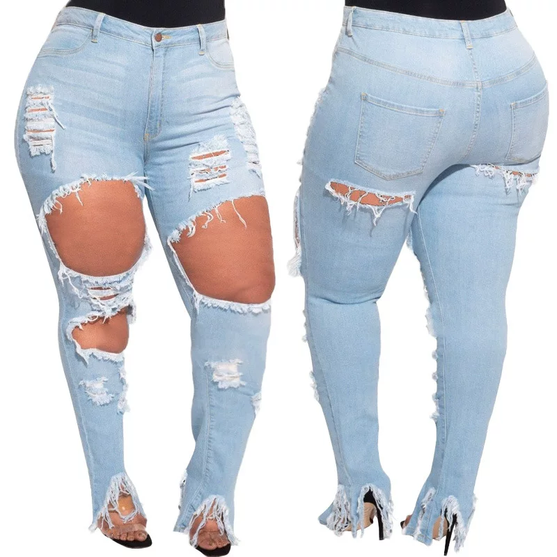 Джинсы, (торговля через границу), Amazon, slim fit, плюс размер