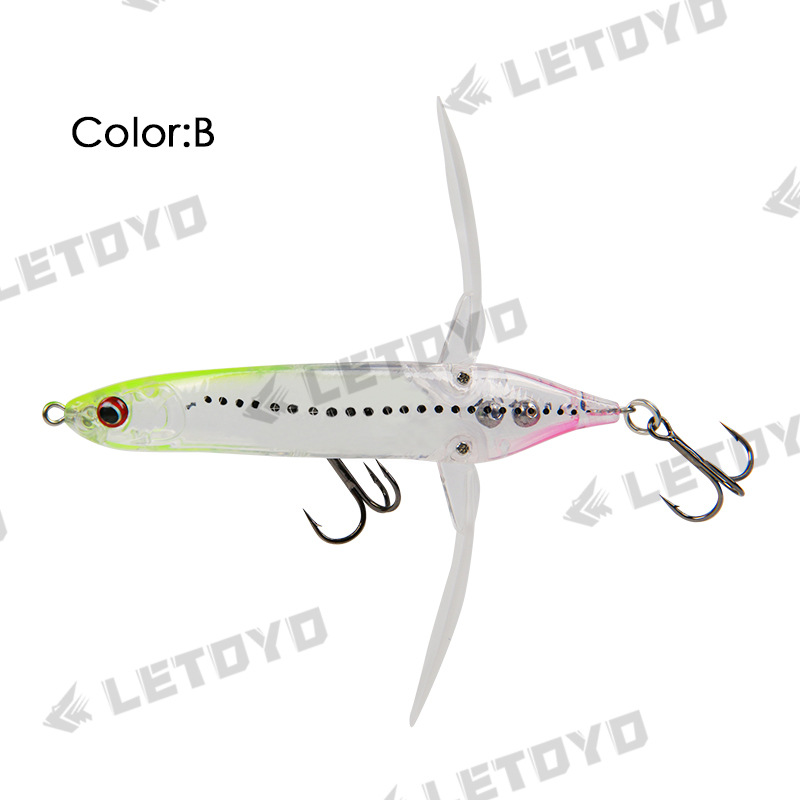 LETOYO OLA flotante escalada libélula 6,6g/80mm superficie del agua tractor arrastrándose Luya cebo