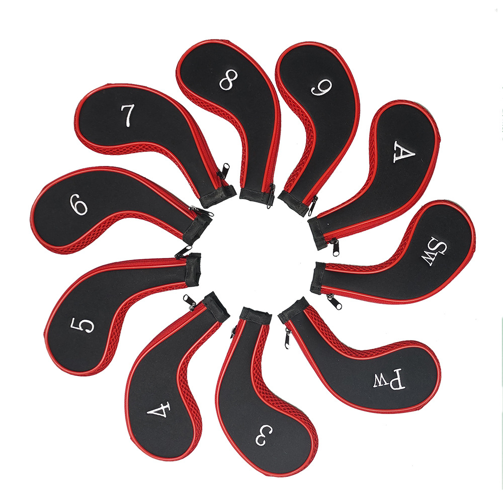 Golf cremallera varilla conjunto Club cubierta protectora larga tapa digital conjunto 10 piezas fabricantes pueden establecer