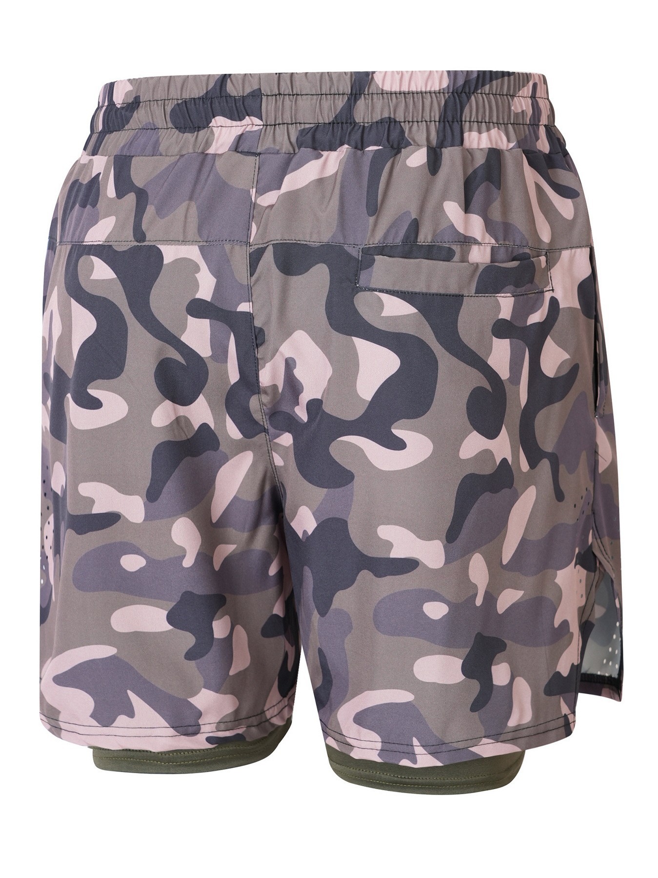 Men's Clothing Men's Summer Sports Casual Breathable Double Camouflage Drawstring Jogger Shorts For Formal & Casual_viptrois.com