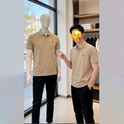 Cross-border summer shirt for men, short-sleeved, with a turn-down collar, embroidered pony logo, pure cotton top, in stock Cross-border summer shirt for men, short-sleeved, with a turn-down collar, embroidered pony logo, pure cotton top, in stock