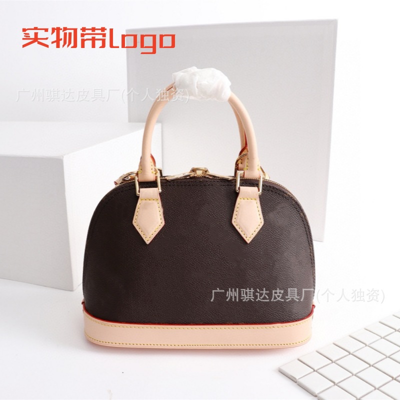 2025 Classic New Portable Presbyopic Genuine Leather Shell Single Shoulder Diagonal Women's Bag Fairy Essential Physical Product with Logo