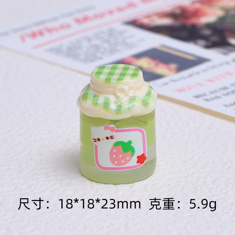 立体卡通夜光小猫果酱瓶手工diy自制饰品配件奶油胶树脂小配件|undefined