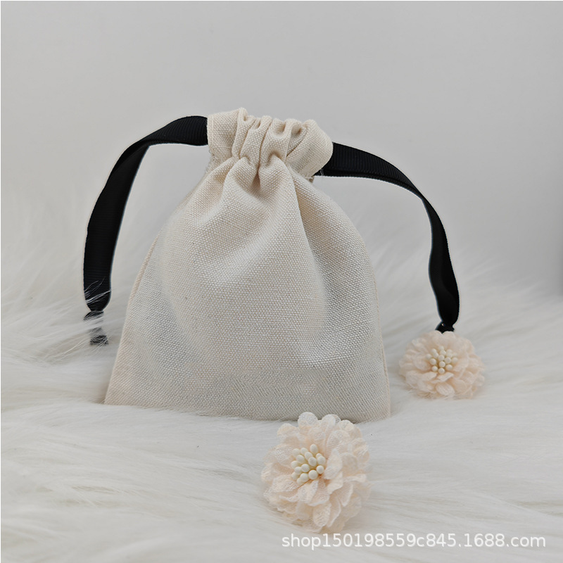 Pastoral Original Natural Canvas Drawstring Bag for Guesthouses, Grain Spice Toiletries Dustproof Storage Bag, Exclusive Customization Pastoral Original Natural Canvas Drawstring Bag for Guesthouses, Grain Spice Toiletries Dustproof Storage Bag, Exclusive Customization