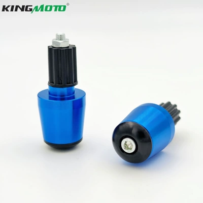 Motorcycle Handle Cover modified handlebar end caps, anti-fall - aluminum-alloy-plug-blue