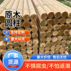 臨沂防腐木条メーカー樟子松丸太芬蘭木花旗松材質円柱木房梁原木柱