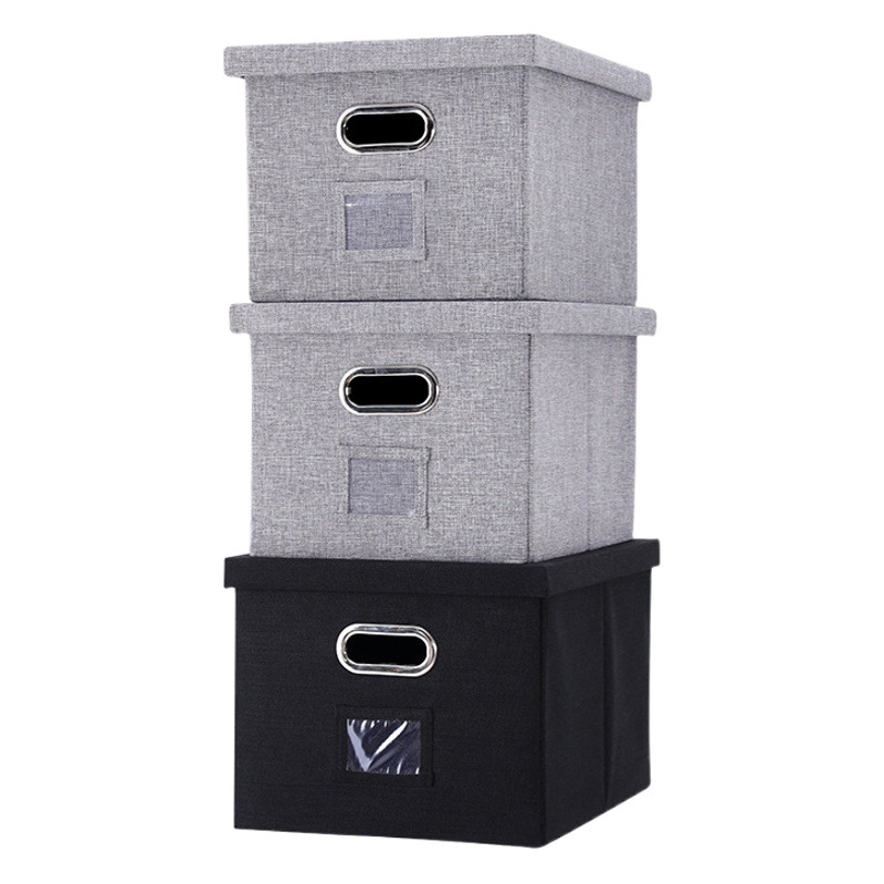 Amazon carpeta caja de almacenamiento de escritorio de oficina con tapa caja de almacenamiento de material al por mayor