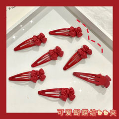 Red Bow BB Clip: Simple, Sweet, & Instagram-Worthy — Perfect for Young Girls, Students, and Those Who Love a Festive, Trendy Hair Accessory