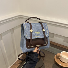 小眾包包雙肩包女2024新款時尚高級感通勤背包復古百搭手提斜挎包
