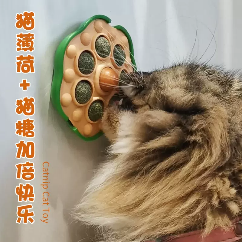 舔舔乐猫薄荷猫玩具新款逗猫薄荷球食用猫糖莲蓬猫薄荷球磨牙洁齿