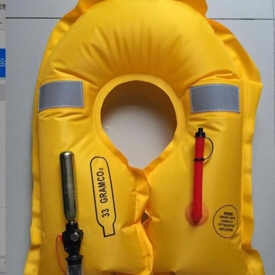 厂家供应CCS船用围巾式气胀救生衣 便携式全自动充气游泳救生衣