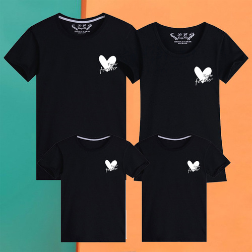 New parent-child clothing, kindergarten class uniforms, sports games, family of three or four, short-sleeved T-shirts, mother-daughter clothing tops