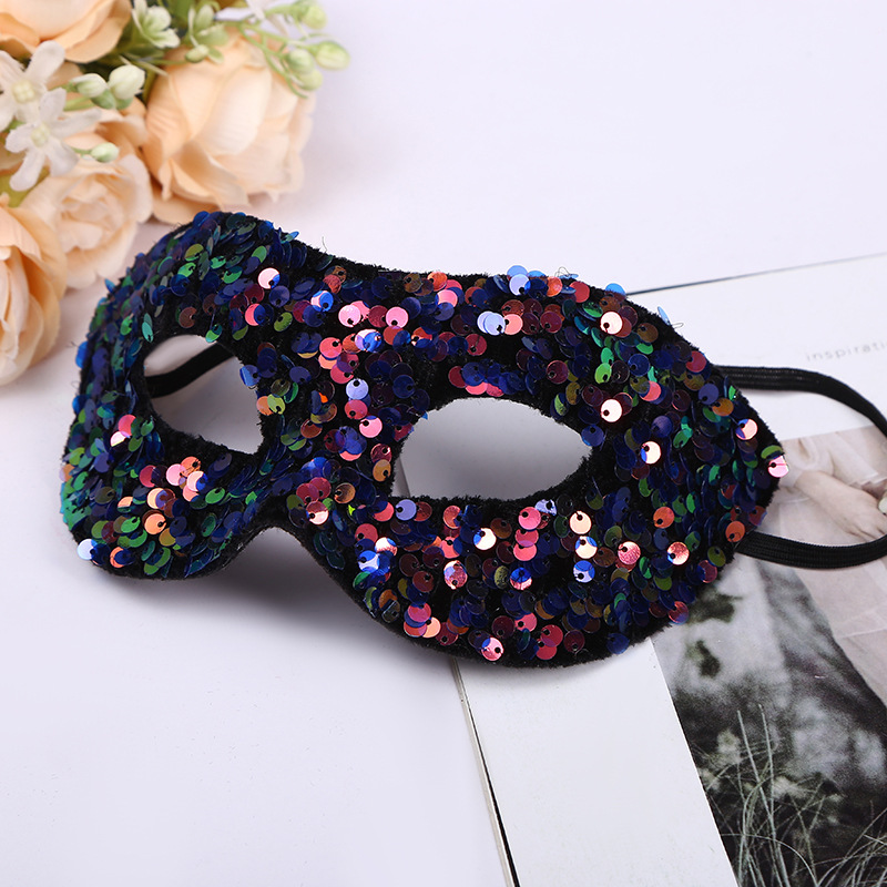 Máscara veneciana con lentejuelas degradadas, máscara elegante para fiestas y carnaval