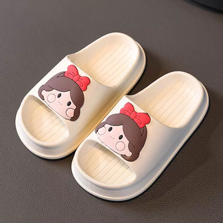 Детские тапочки, летние тапочки для маленьких девочек, милые нескользящие тапочки для ванной комнаты с героями мультфильмов внутри и снаружи для мальчиков и девочек