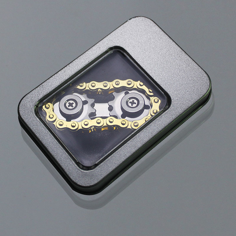 Cadena de coche de engranajes Cadena de giro de la yema del dedo descompresión Gyro descompresión artefacto adulto juguete aburrido artefacto divertido Niño