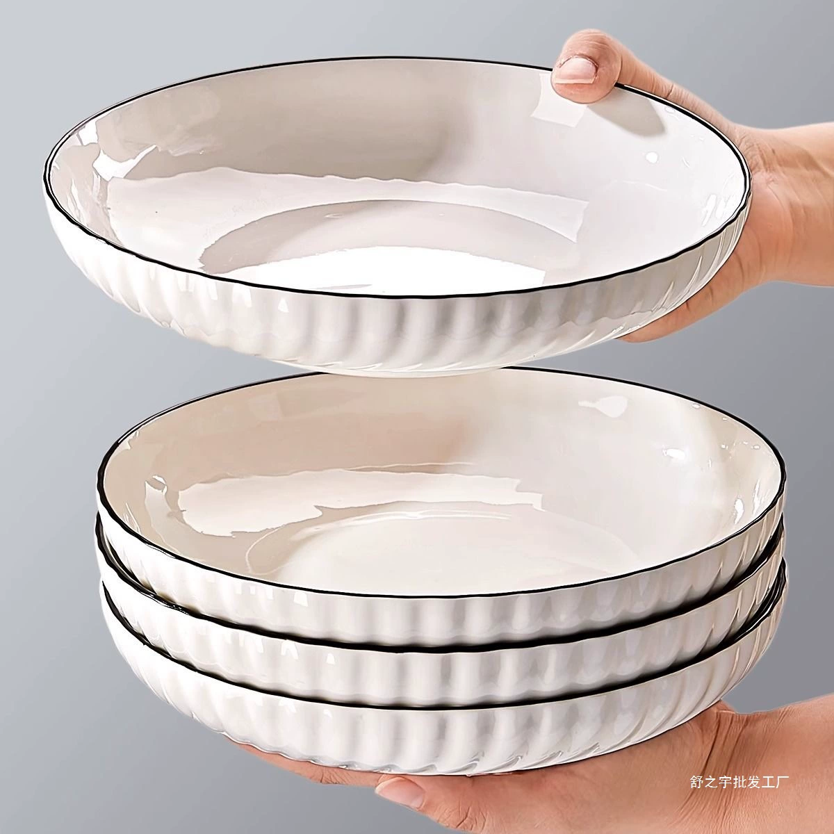 Ceramic tableware dishes set for household use 2025 new simple underglaze colored tableware housewarming bowls plate bowls bowls bowls bowls bowls bowls bowls chopsticks