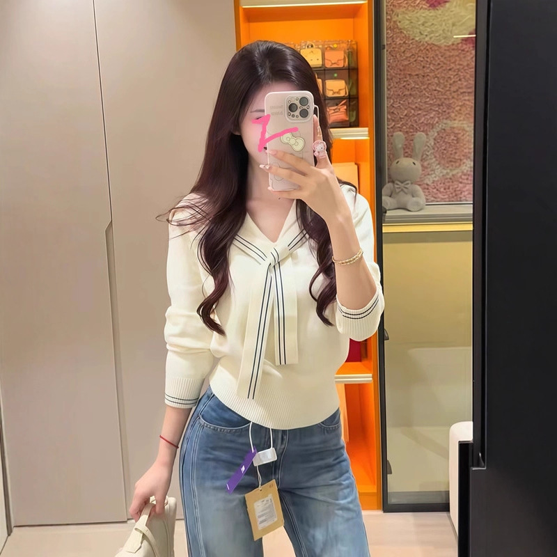 海军领披肩针织衫女2025秋冬新款女装短款时尚修身毛衣女洋气上衣