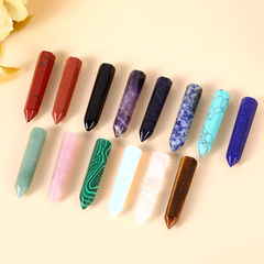 Natural Amethyst Kunzite Tiger's Eye Single Point Hexagonal Prism Decor Yoga Stone Energy Crystal Column Wholesale