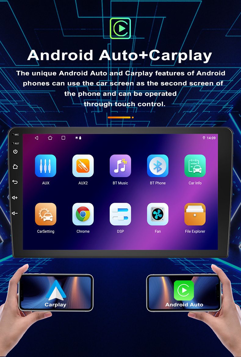 P13 7-Inch 9inch 10inch , Car Central Control Navigation Car Dvd Player Carplay Versatile Universal Device