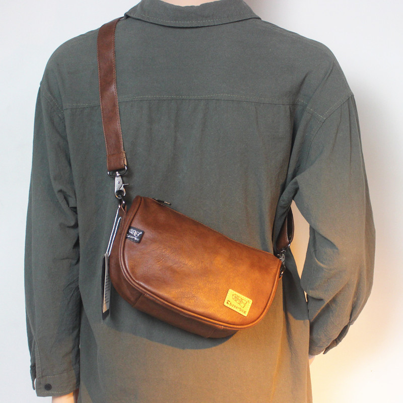 Korean male shoulder bag male messenger bag small bag trend fashion boys personality satchel youth saddle bag 8107