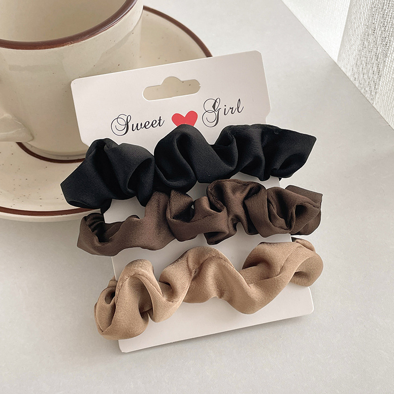 conjunto mixto de alta elasticidad, cabello de cabello duradero, temperamento simple, cabello de cabello de cola de caballo alto, sensación de alto nivel, nuevo anillo de cabello